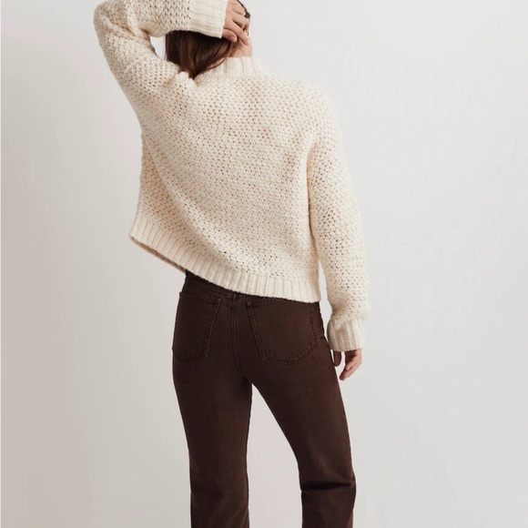 Madewell Women's Bomber Cardigan Sweater Antique White size XXS - Picture 2 of 12